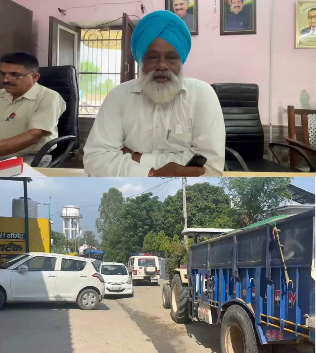 Pradhan Jaswant Singh swings into action immediately after taking the oath hands over soilladen tractortrolleys to the police